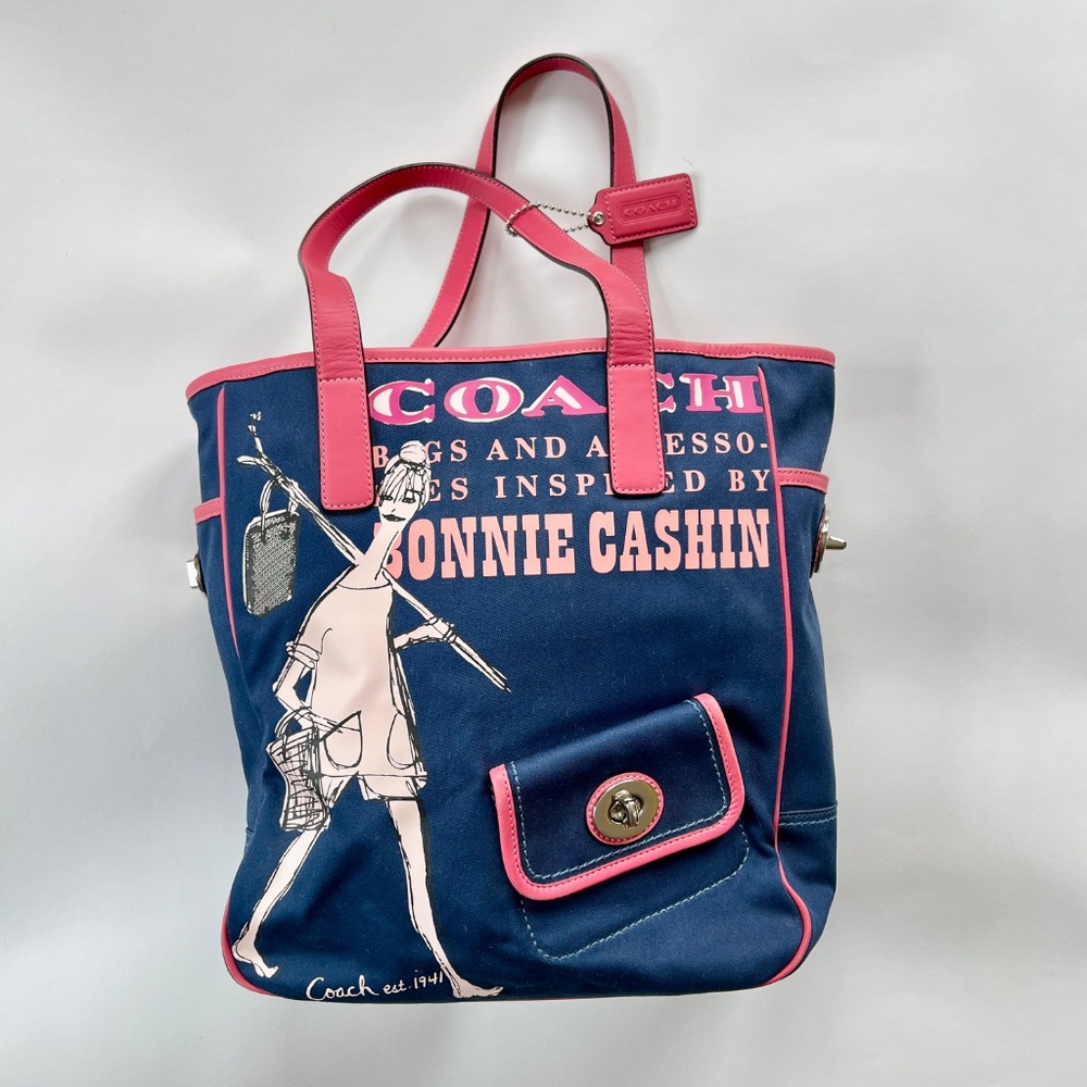 COACH "Bonnie Cashin" Tote with External Turn Lock Pouch - No. M0873-13530